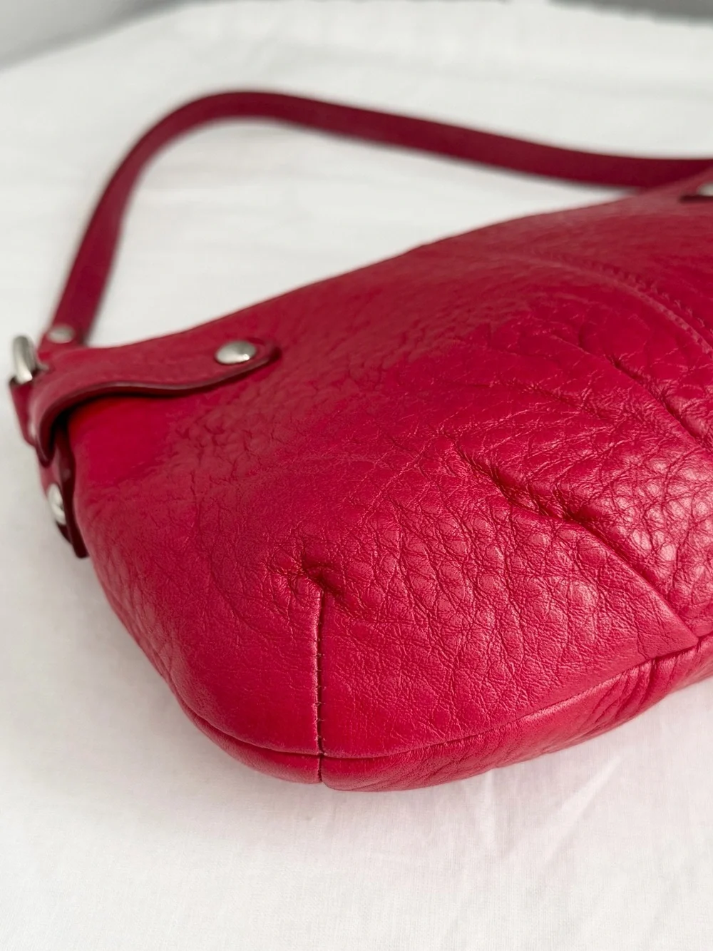Vintage Coach Red Leather Mini Bag Wristlet